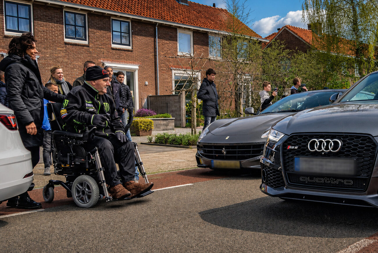 Een CCRally lid bij zijn auto